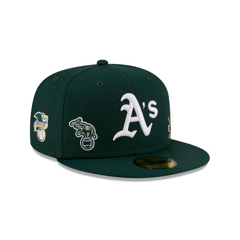 MLB Oakland Athletics Multi 59Fifty Fitted (NTC0746) - Green New Era Caps